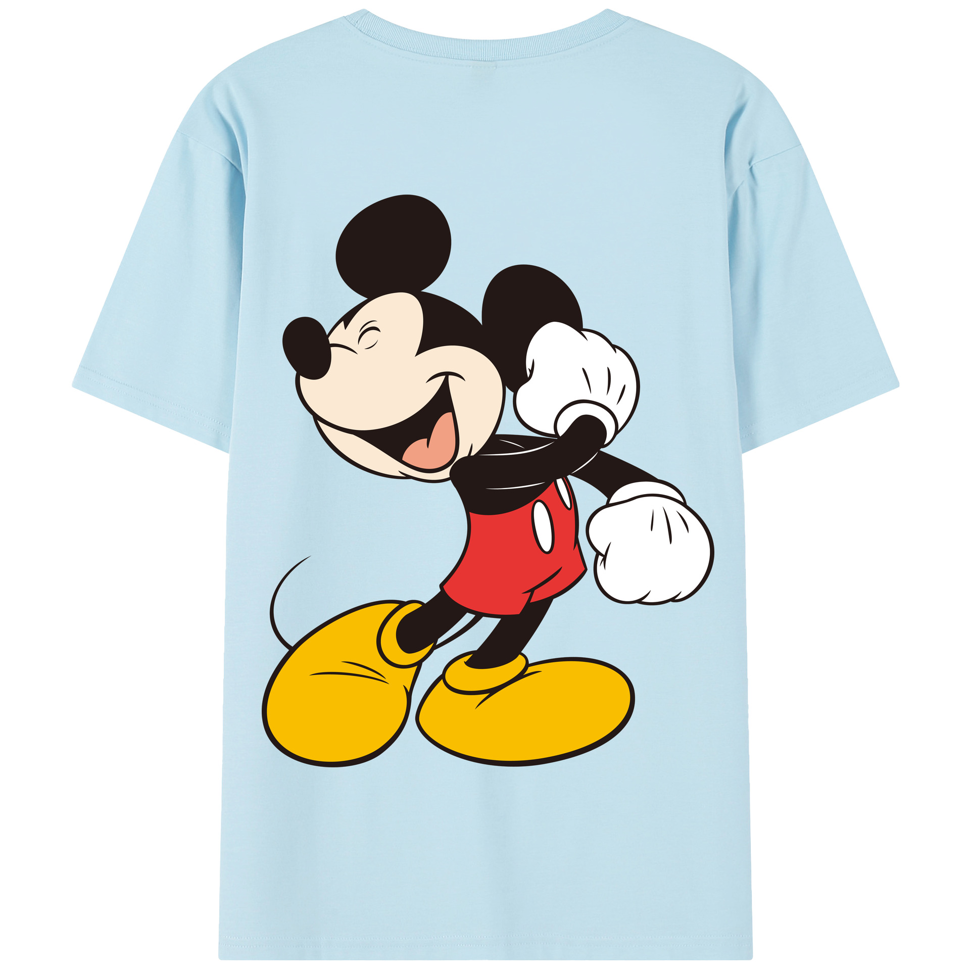 （画像用） ミッキーマウス Mickey Mouse 綿100％半袖Tシャツ（背面プリント）